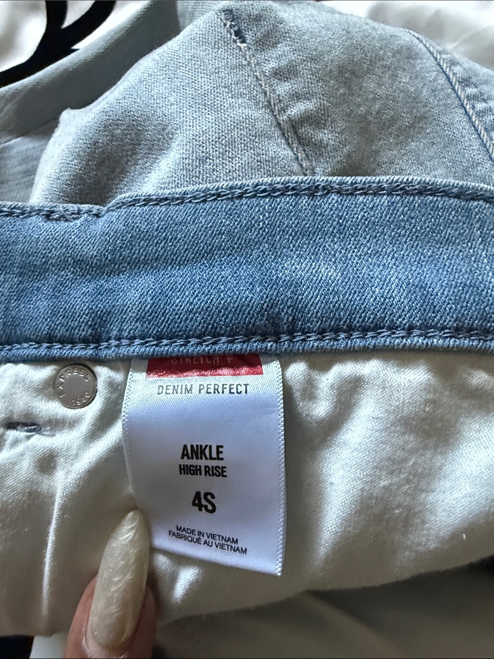 Express Skinny Ripped Light Blue Jeans - Picture 9 of 9